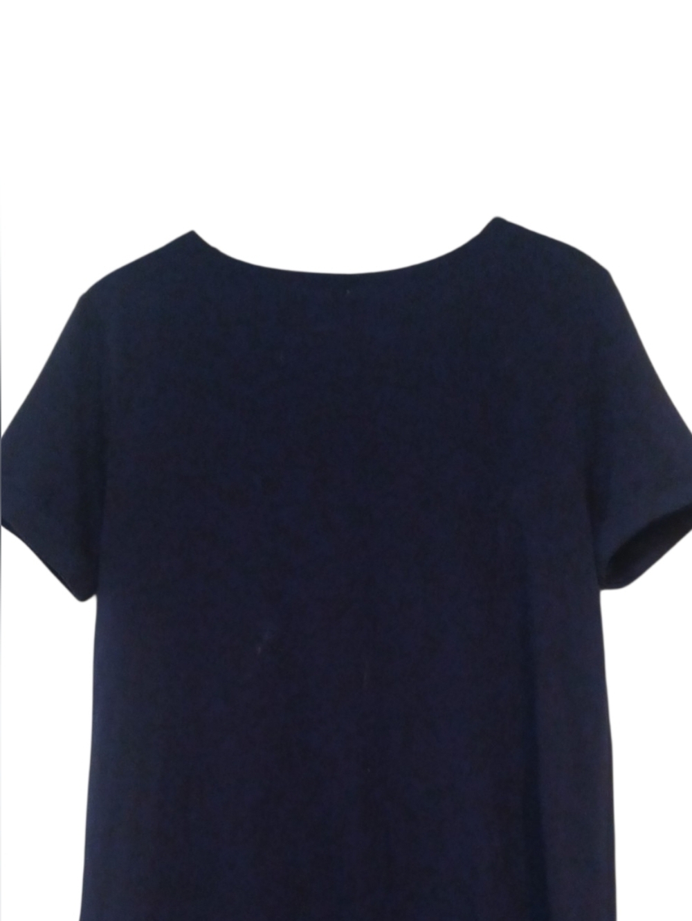 Cable & Gauge - NWOT, Navy Blue Tunic Top, Front Pockets, Short Sleeve W/Cuffs - Picture 8 of 10